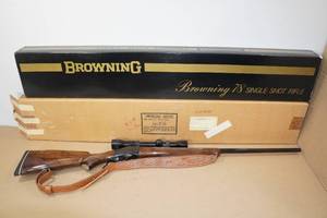 lot 6 image: Browning Model 78 .25-06 Lever Activated Falling Block Rifle - 26 Octagon Barrel - Original Box