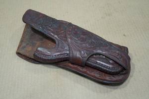 lot 131 image: Laurence Tooled Leather Gun Holster