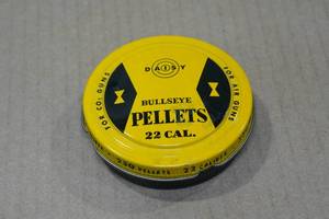 lot 161 image: Vintage Tin of Daisy 22 Cal Bullseye Pellets