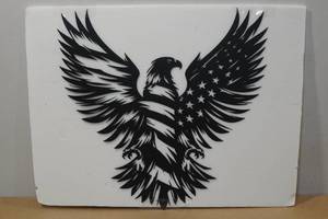 lot 278 image: American Flag Eagle Metal Sign