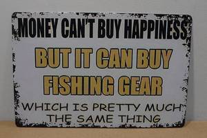 lot 285 image: Novelty Metal Sign - Buy Fishing Gear