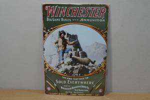 lot 287 image: Novelty Metal Sign - Winchester