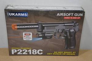 lot 298 image: UKArms P2218C Spring Powered Airsoft Gun with Laser