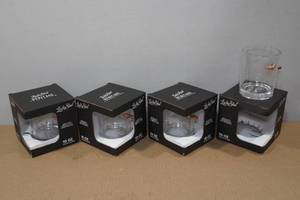 lot 316 image: 4 Lucky Shot Whiskey Glasses with Embedded Bullets