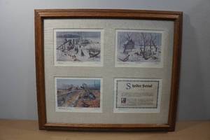 lot 334 image: Framed Les Kouba Prints Shelter Serial