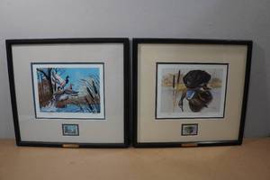 lot 335 image: 2 Framed Ducks Unlimited Prints - Harold Roe & James Killen