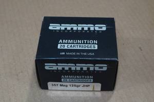 lot 362 image: 20 Ammo Inc .357 Mag 125 Gr JHP Ammo