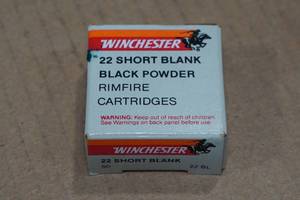 lot 390 image: 50 Winchester 22 Short Black Powder Blanks