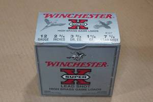 lot 409 image: 25 Winchester Super-X 12 Gauge 2-34 7-12 Lead Shot Shotshells