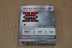 lot 412 image: 5 Winchester Super-X .410 Bore 3 000 Buckshot Shotshells