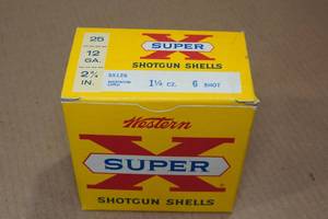 lot 432 image: 24 Western Super-X 12 Gauge 2-34 6 Shot Shotshells