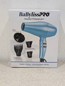 lot 25 image: BABY BLISS PRO NANO TITANIUM TURBO XTREME PROFESSIONAL DRYER