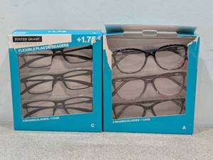 lot 51 image: 2PKS. FOSTER GRANT 1.75 FLEXIBLE PLASTIC READERS (3 PER PACK)