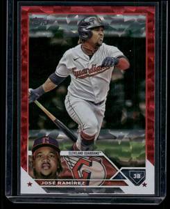 lot 36 image: Jose Ramirez  141199  2023 Topps #256 Cleveland Guardians Baseball Card