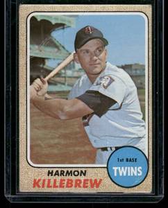 lot 60 image: Harmon Killebrew    1968 Topps #220 Minnesota Twins Baseball Card