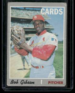 lot 85 image: Bob Gibson    1970 Topps #530 St. Louis Cardinals Baseball Card