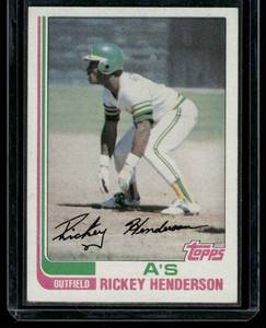 lot 87 image: Rickey Henderson    1982 Topps #610 Oakland Athletics Baseball Card