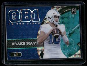 lot 9 image: Drake Maye Numbered 12 RC   2023 Wild Card QB1 On The Clock #OCW-DM2 New England Patriots Football Card