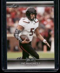 lot 11 image: Pat Mahomes II RC   2017 Leaf Draft #56 Texas Tech Red Raiders Football Card
