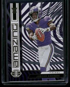 lot 182 image: Jordan Addison RC   2023 Panini Illusions Amazing #22 Minnesota Vikings Football Card