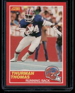 lot 185 image: Thurman Thomas RC   1989 Score #211 Buffalo Bills Football Card
