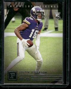 lot 193 image: Justin Jefferson RC   2020 Panini Chronicles #PA-23 Minnesota Vikings Football Card