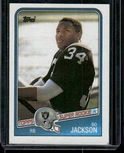 lot 195 image: Bo Jackson RC   1988 Topps #327 Los Angeles Raiders Football Card