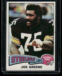 lot 198 image: Joe Greene    1975 Topps #425 Pittsburgh Steelers Football Card