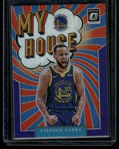lot 223 image: Stephen Curry    2022 Donruss Optic My House #3 Golden State Warriors Basketball Card