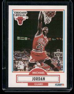 lot 237 image: Michael Jordan    1990 Fleer #26 Chicago Bulls Basketball Card