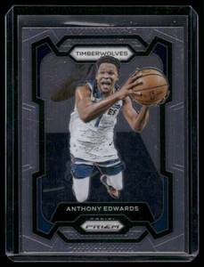 lot 239 image: Anthony Edwards    2023 Panini Prizm #108 Minnesota Timberwolves Basketball Card