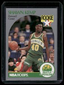 lot 252 image: Shawn Kemp RC   1990 Hoops #279 Seattle SuperSonics Basketball Card