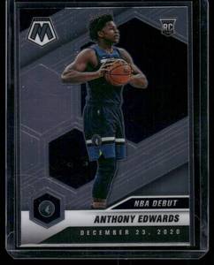 lot 257 image: Anthony Edwards RC   2020 Panini Mosaic #261 Minnesota Timberwolves Basketball Card
