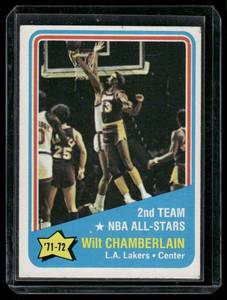 lot 261 image: Wilt Chamberlain    1972 Topps #168 Los Angeles Lakers Basketball Card