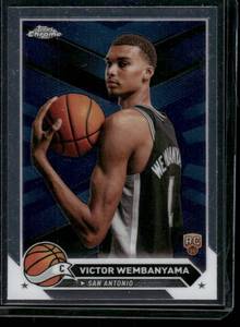 lot 32 image: Victor Wembanyama RC   2023 Topps Chrome #1 San Antonio Spurs Basketball Card