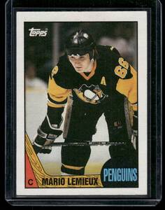 lot 33B image: Mario Lemieux  1987 Topps #15 Pittsburgh Penguins Hockey Card