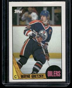 lot 34B image: Wayne Gretzky  1987 Topps #53 Edmonton Oilers Hockey Card
