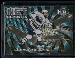 lot 118B image: Connor McDavid  2020 Skybox Metal Universe Net Deposits #ND-19 Edmonton Oilers Hockey Card