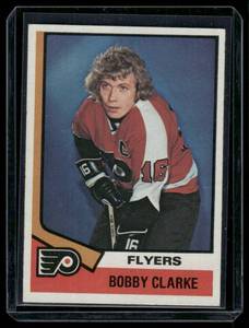 lot 121B image: Bobby Clarke  1974  #260 Philadelphia Flyers Hockey Card