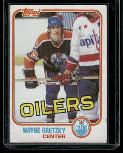 lot 46B image: Wayne Gretzky  1981 Topps #16 Edmonton Oilers Hockey Card