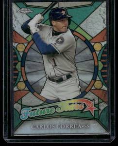 lot 47 image: Carlos Correa RC   2016 Topps Chrome Future Starshots Major League Baseball Greats Badges #FS-20 Houston Astros Baseball Card