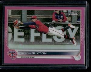 lot 54 image: Byron Buxton    2022 Topps Chrome Pink #174 Minnesota Twins Baseball Card