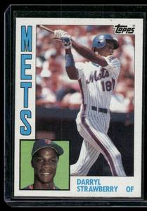 lot 57 image: Darryl Strawberry RC   1984 Topps #182 New York Mets Baseball Card