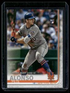 lot 67 image: Pete Alonso RC   2019 Topps Update #US198 New York Mets Baseball Card