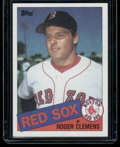 lot 75 image: Roger Clemens RC   1985 Topps #181 Boston Red Sox Baseball Card