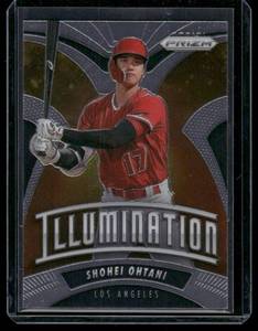 lot 76 image: Shohei Ohtani    2020 Panini Prizm Illumination #I-11 Los Angeles Angels Baseball Card