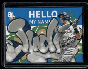 lot 82 image: Aaron Judge    2023 Topps Big League Roll Call Wildstyle Edition #RC-4 New York Yankees Baseball Card