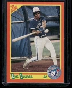 lot 83 image: Eric Lindros RC   1990 Score Rookie & Traded #100T Toronto Blue Jays Baseball Card