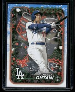 lot 99 image: Shohei Ohtani    2024 Topps Holiday #H1 Los Angeles Dodgers Baseball Card
