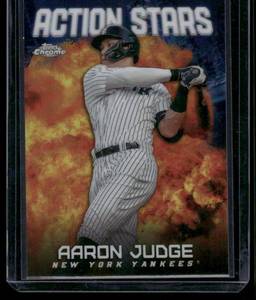 lot 112 image: Aaron Judge    2023 Topps Chrome Update Action Stars #ASC-15 New York Yankees Baseball Card